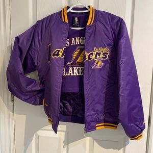 LA LAKERS Basketball Jacket & Crop Tank Top (2 items)